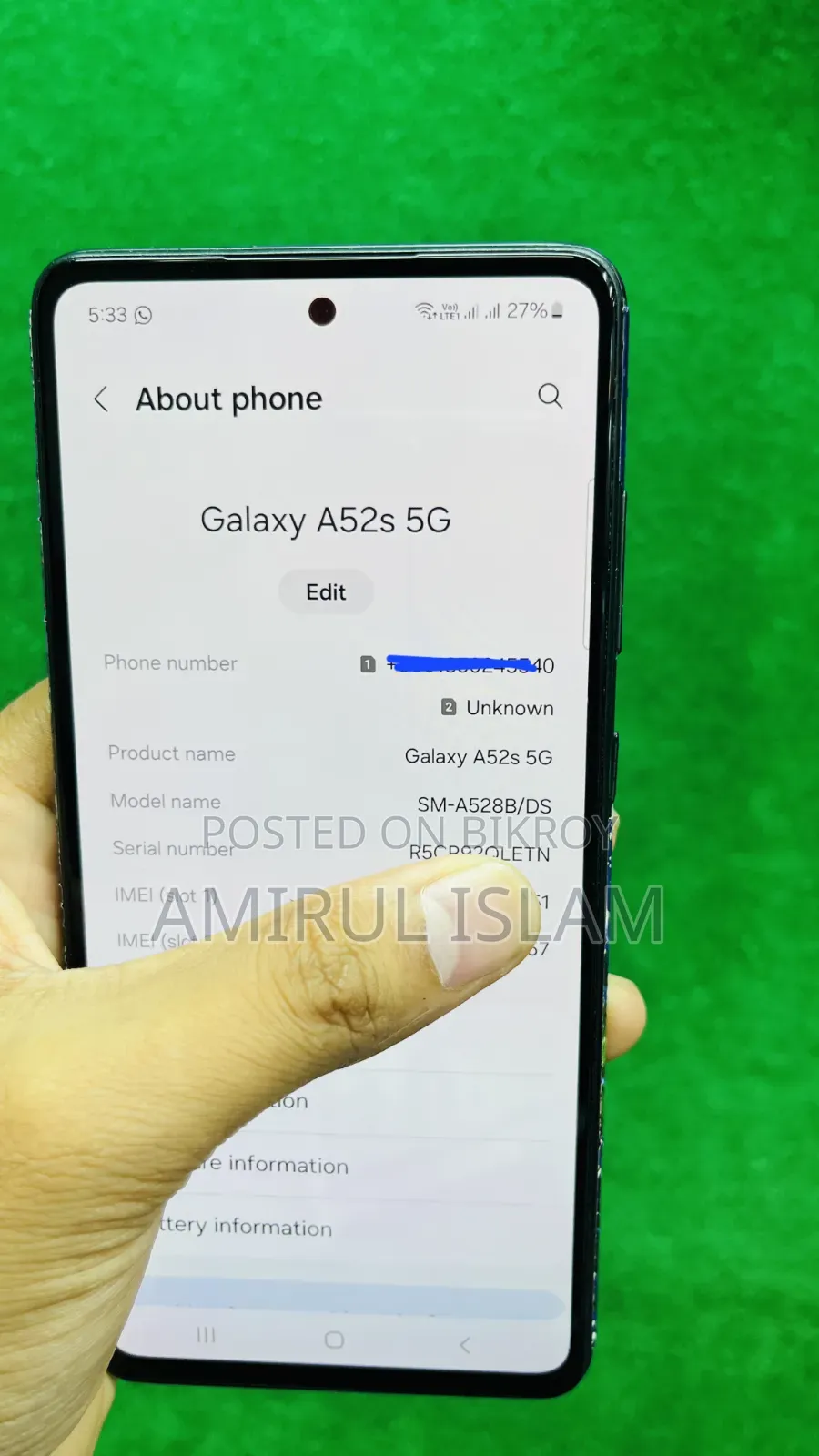 Samsung Galaxy A52s 5G 128 GB Black