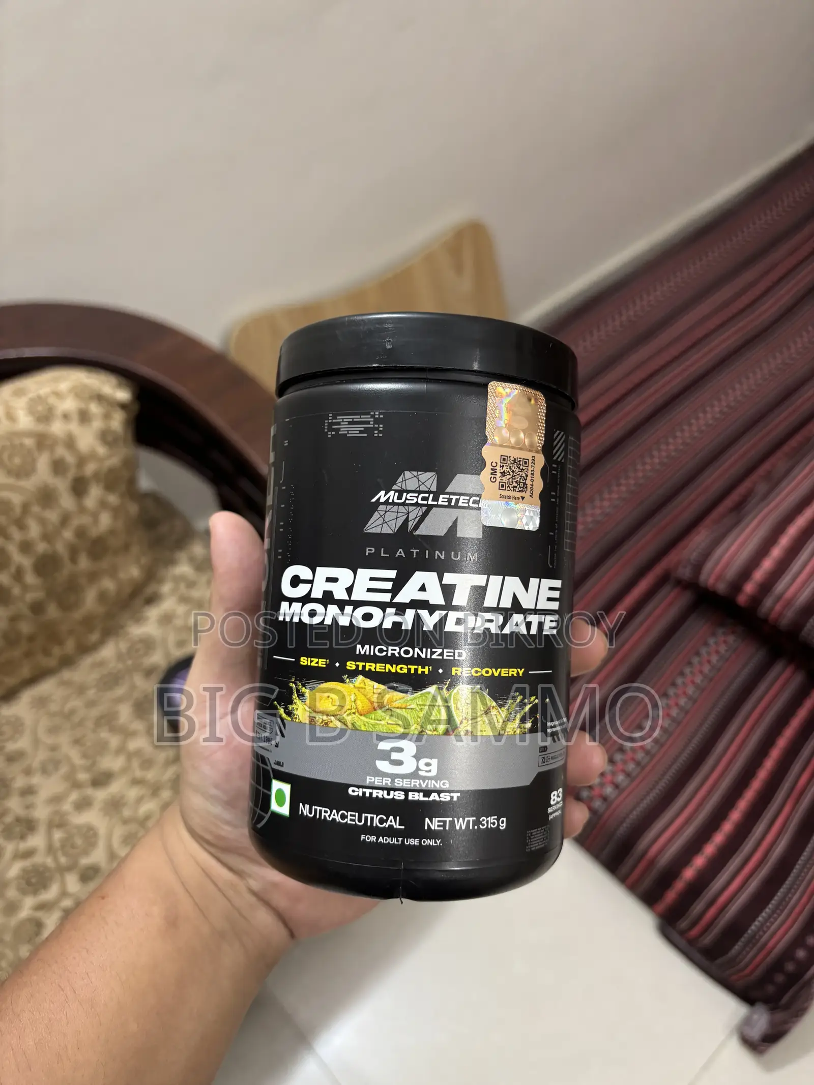 Muscletech Platinum Creatine Monohydrate (Citrus Blast) – Brand New