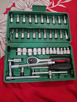 46pc Drive Socket Set 1/4 Inch Ratchet Wrench Set