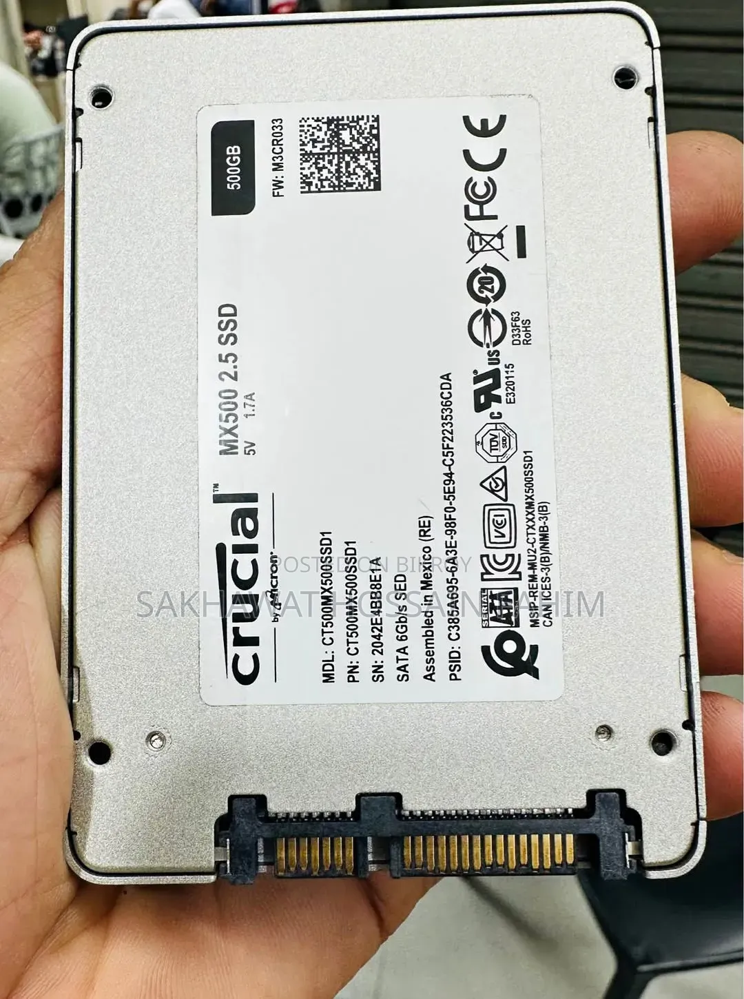 SSD Crucial Mx500 500gb 98% Health