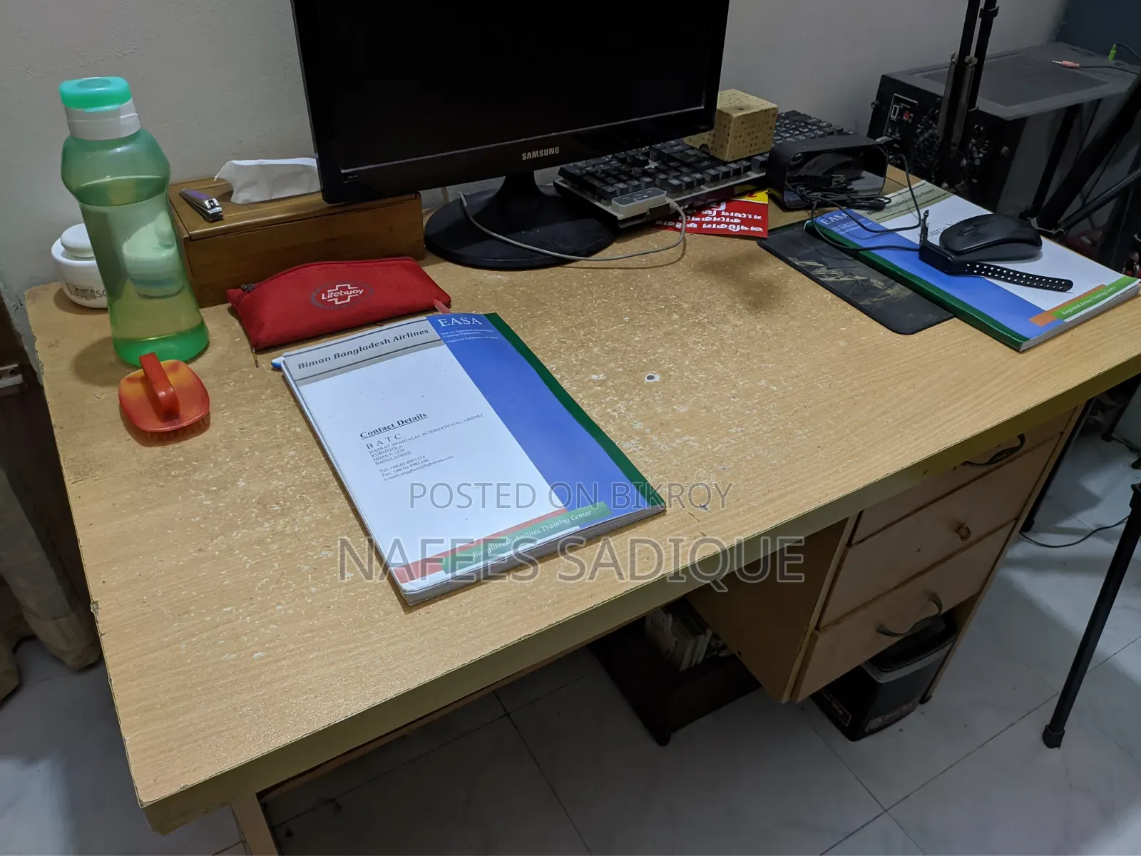 Used 3-Drawer Study Table