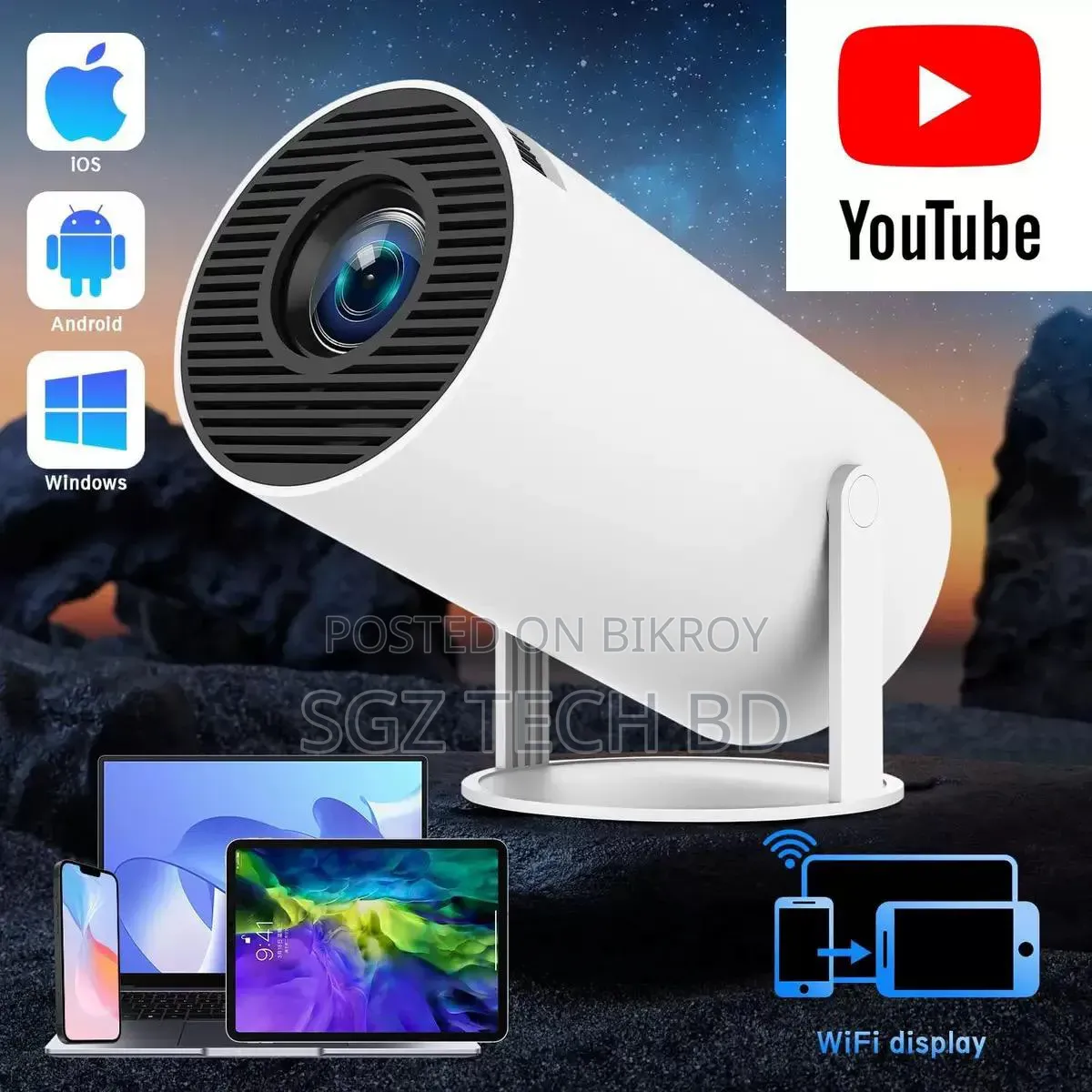 Hy300 Mini Projector | Experience a cinema hall at home | COD Available