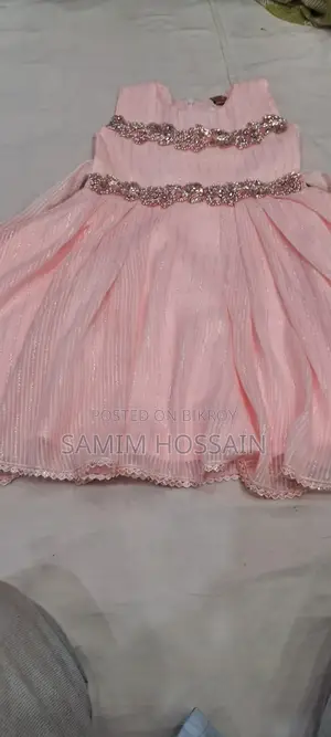 Gorgeous Pink Party Frock - Chiffon Georgette Fabric (2-6 years)