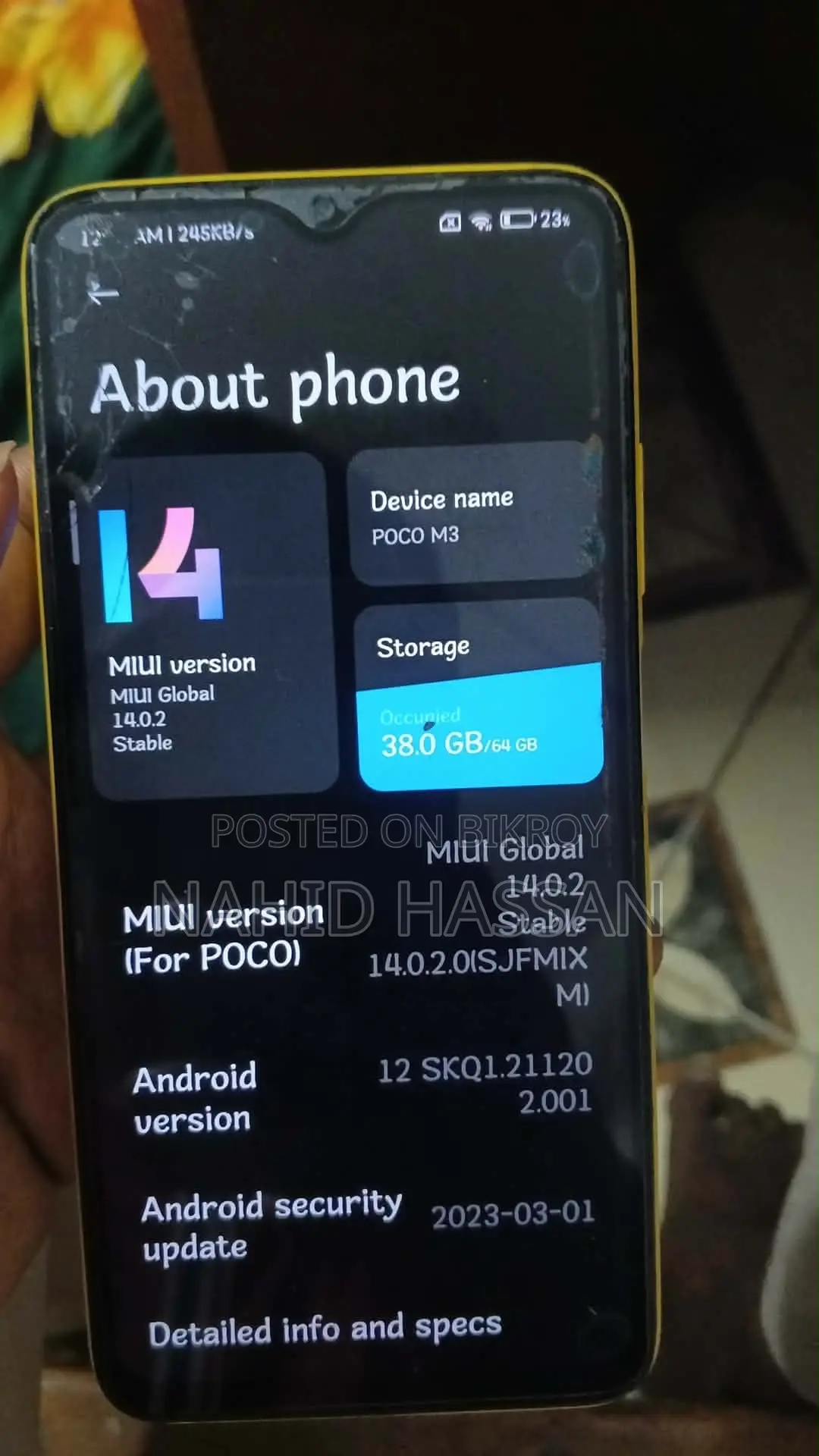 Xiaomi Poco M3 64 GB Yellow