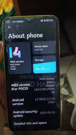 Xiaomi Poco M3 64 GB Yellow