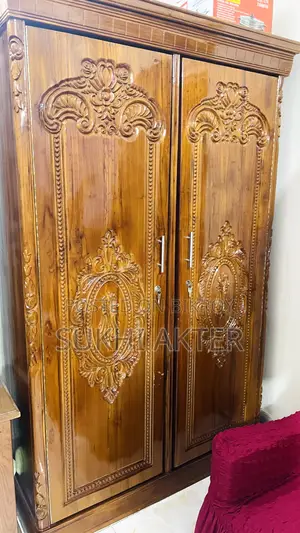 Original Teak Wood Two-Door Almirah