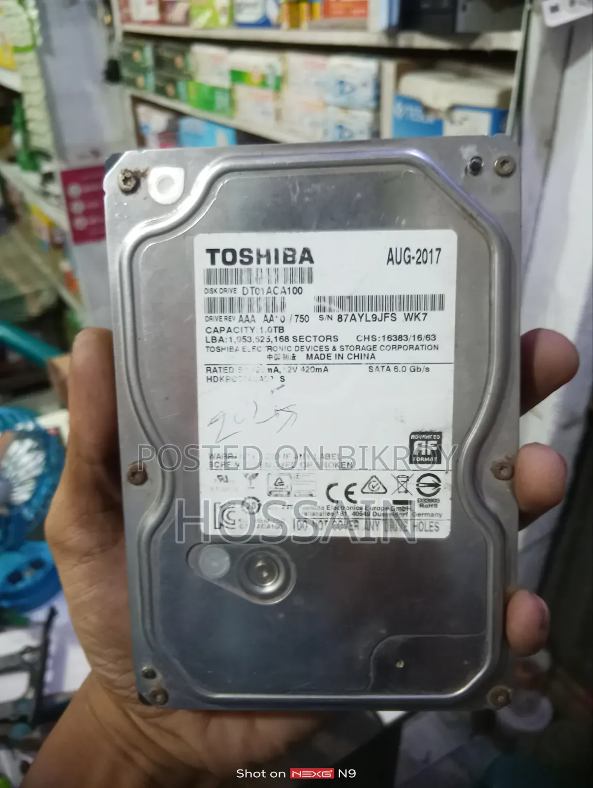 1TB HDD / Partitioned into 4 and Windows 10 installed