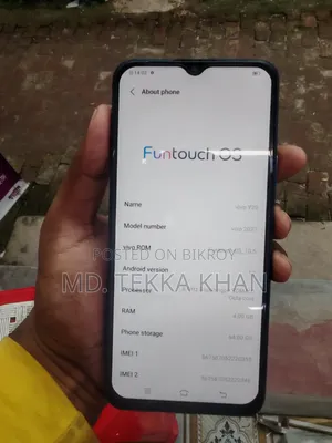 Vivo Y20 64 GB Black