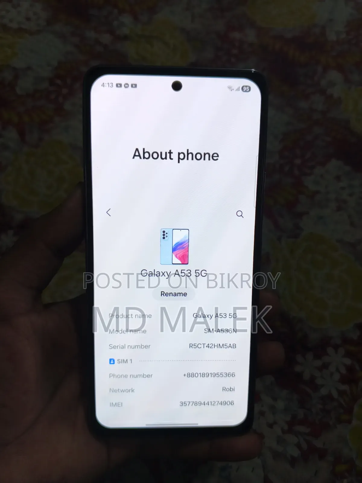 Samsung Galaxy A53 5G 128 GB Gray