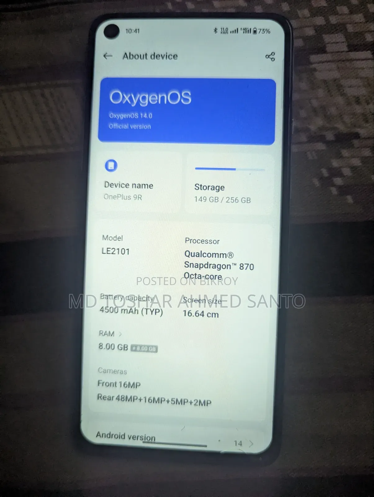 OnePlus 9R 256 GB Blue