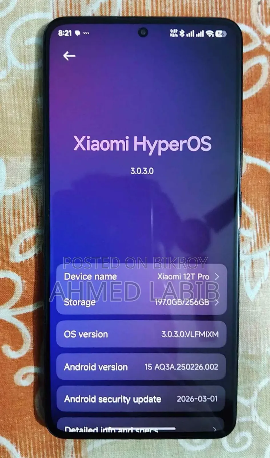 Xiaomi 12T Pro 256 GB Black