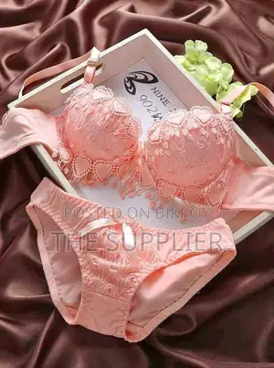 Romantic Floral Lace Push-up Bra And Panty Matching Lingerie Set