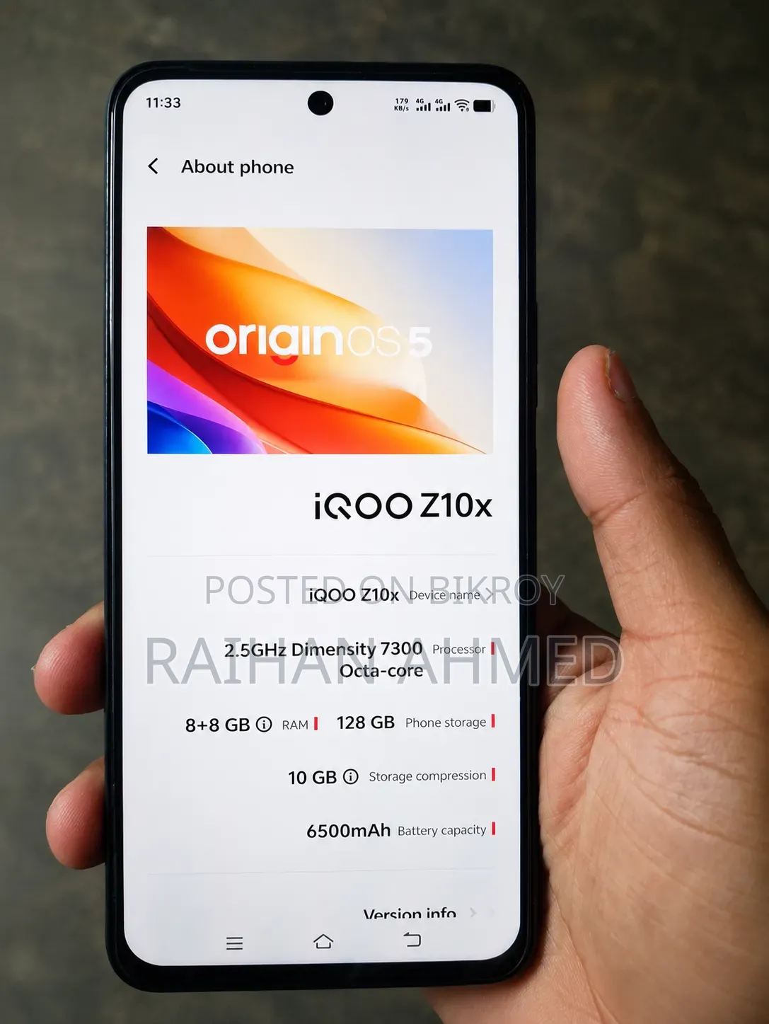 iQOO Z10x 128 GB Black