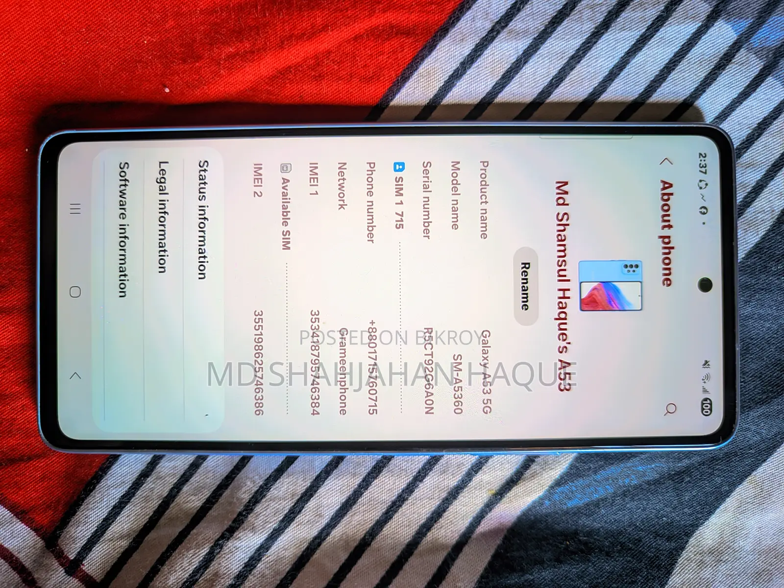 New Samsung Galaxy A53 5G 256 GB Blue