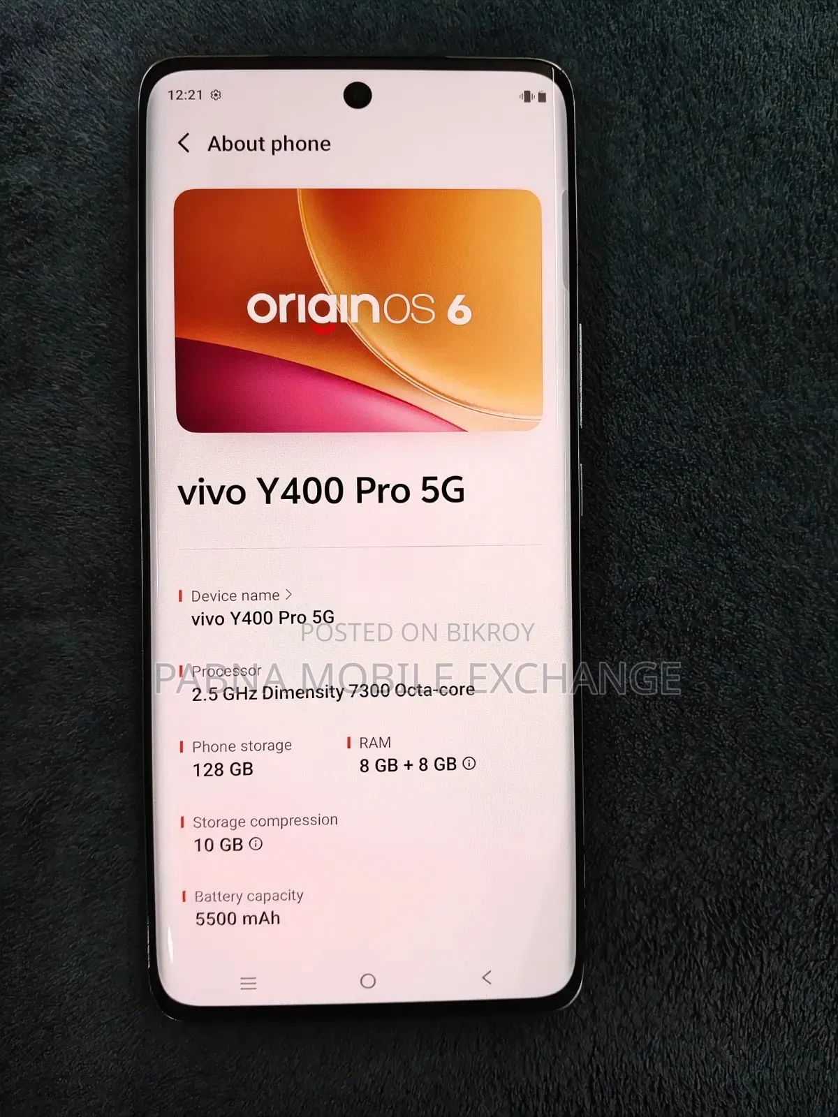 Vivo Y400 Pro 128 GB White
