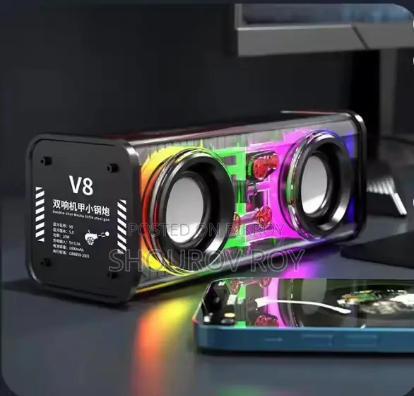 V8 Rgb Transparent Bluetooth Speaker