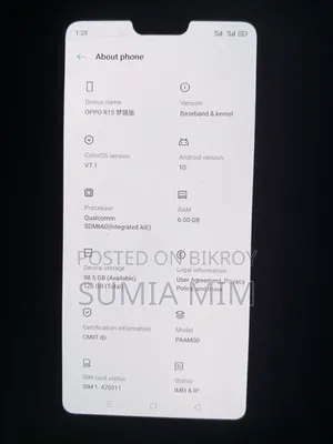 Oppo R15 128 GB Black