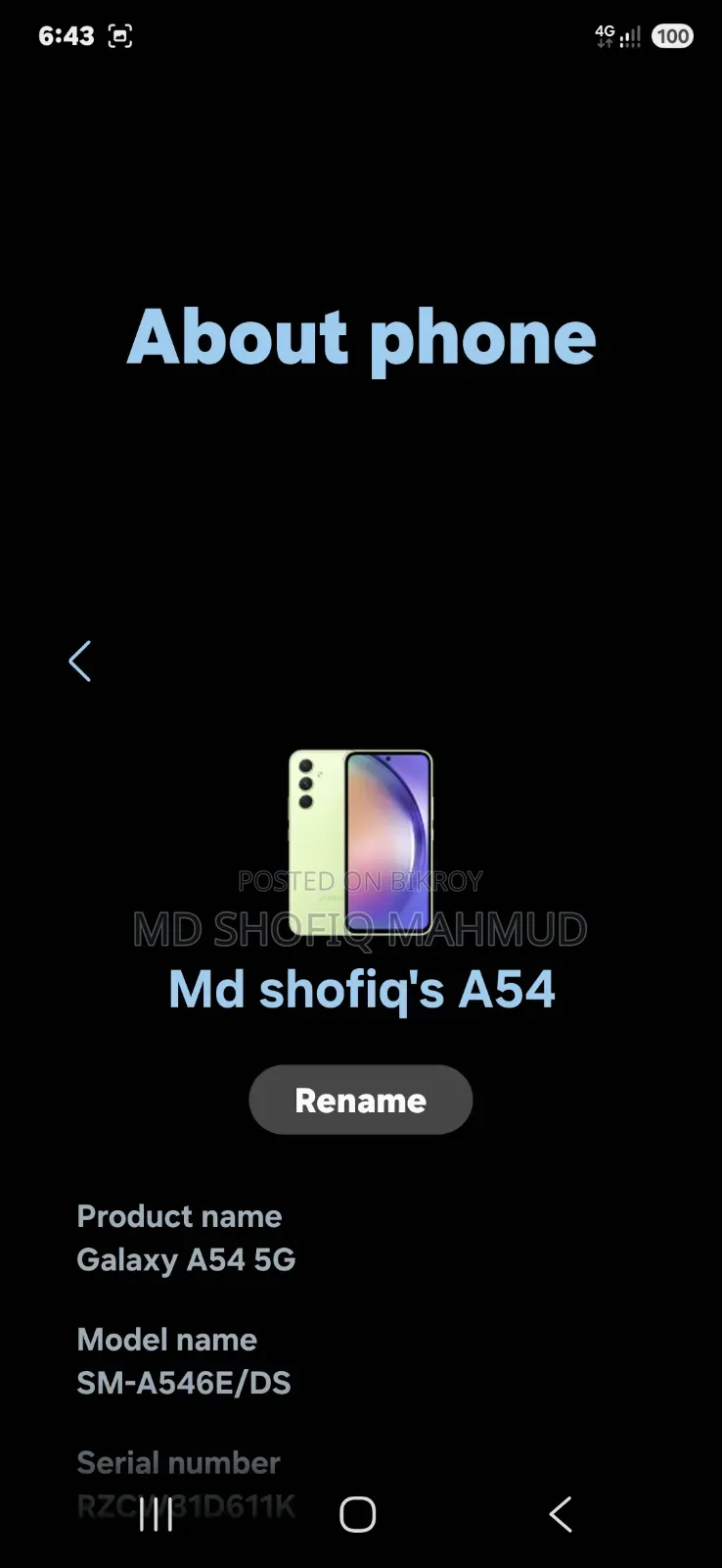 Samsung Galaxy A54 5G 256 GB Gold