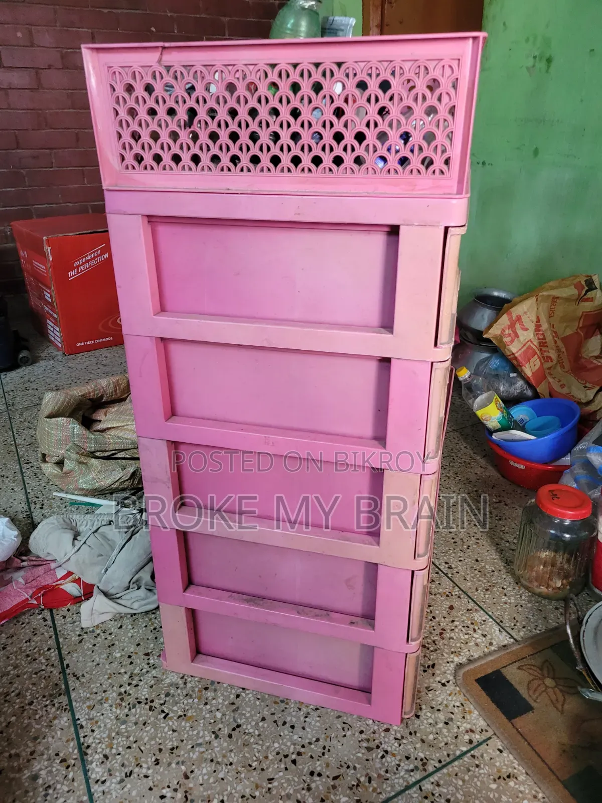 5 Drawer Plastic Wardrobe / Plastic Storage Cabinet - Good Condition