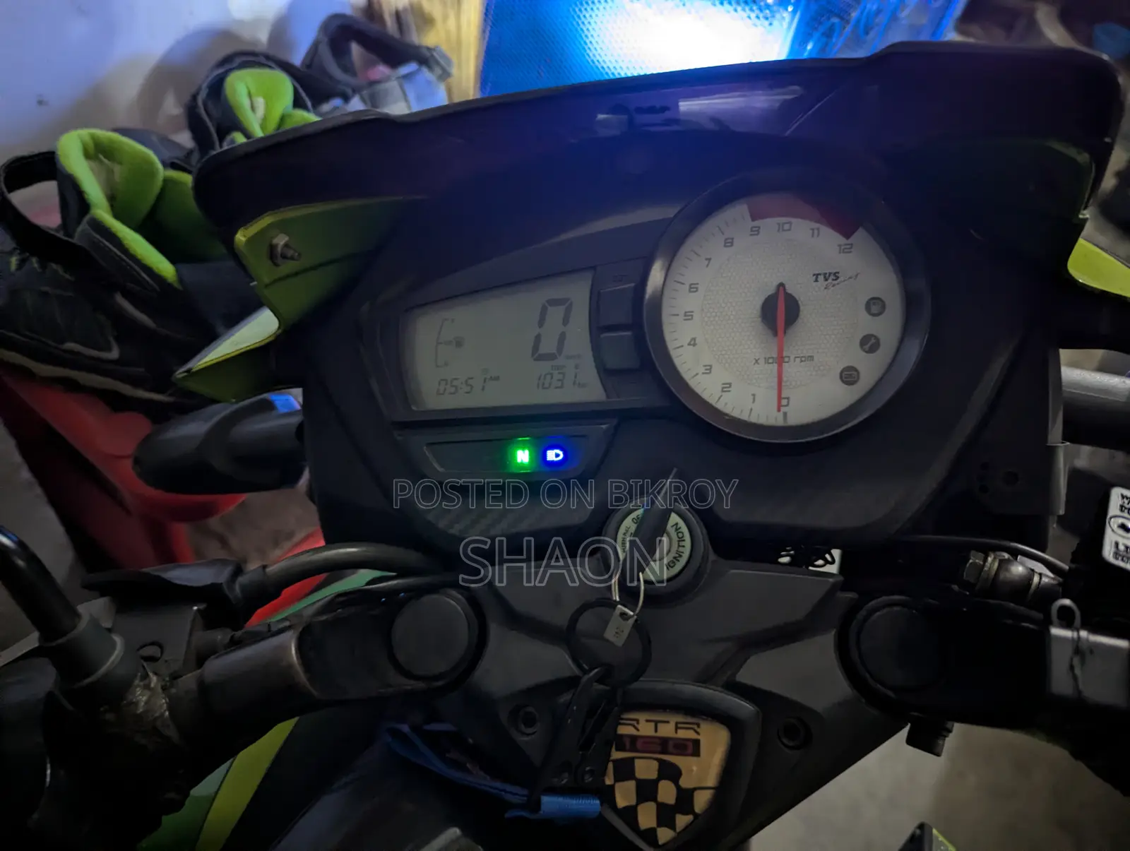 TVS Apache RTR 160 2V 2014 Green
