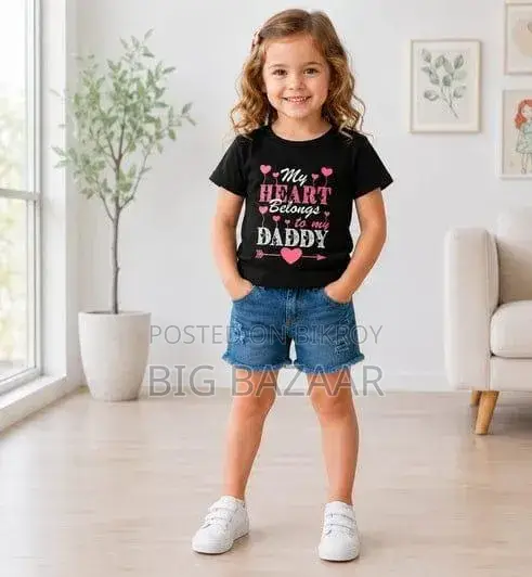 Kids Tshirt and Denim Short Pant Set