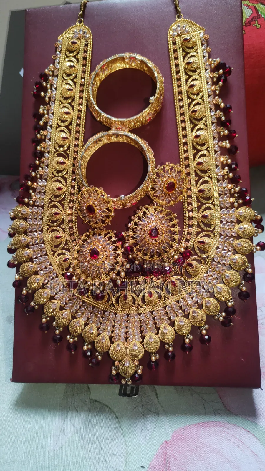 Gold Polished Customized Antick Bridal Set. Just 1 Din Pora Hoyeche