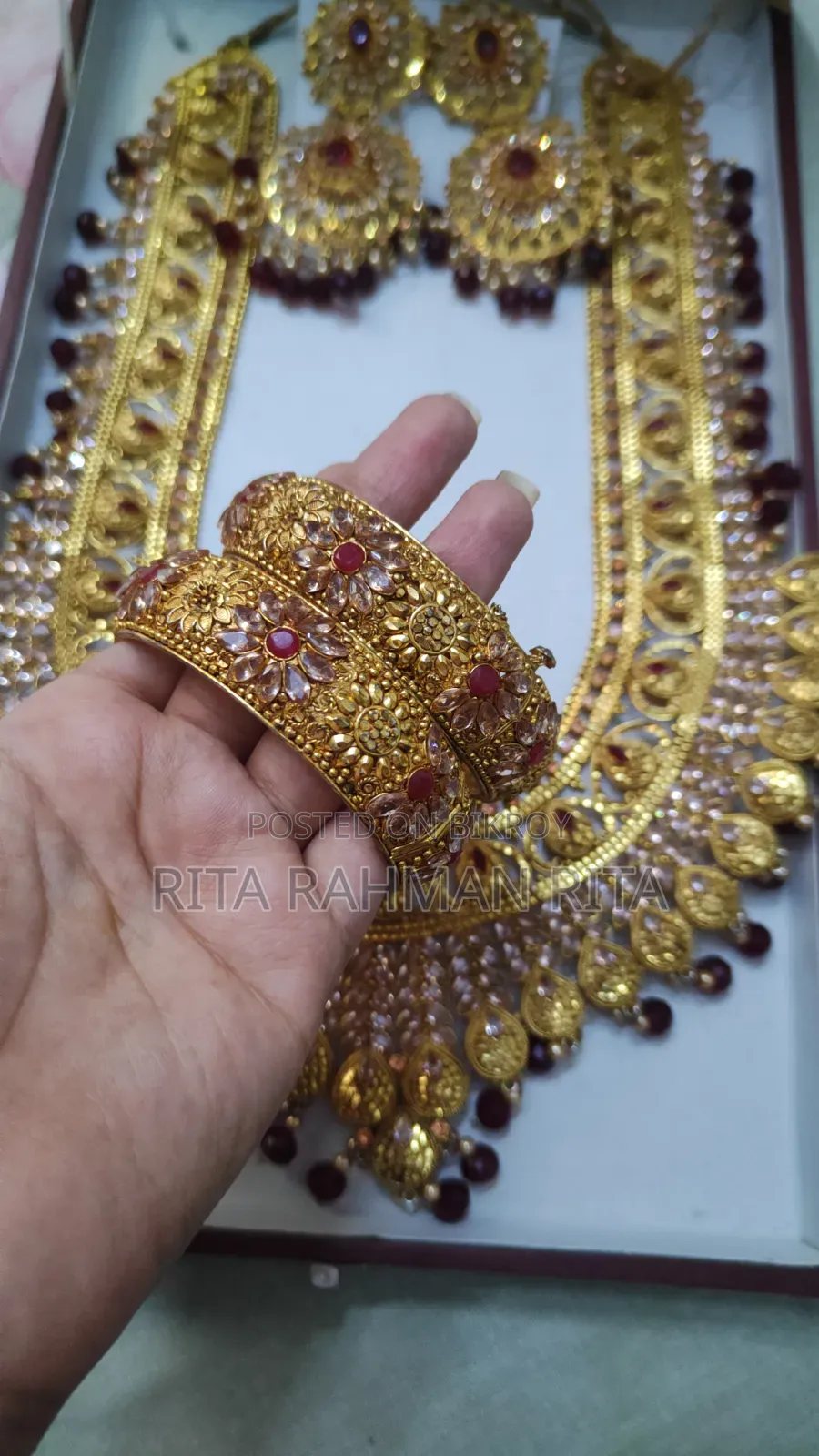Gold Polished Customized Antick Bridal Set. Just 1 Din Pora Hoyeche