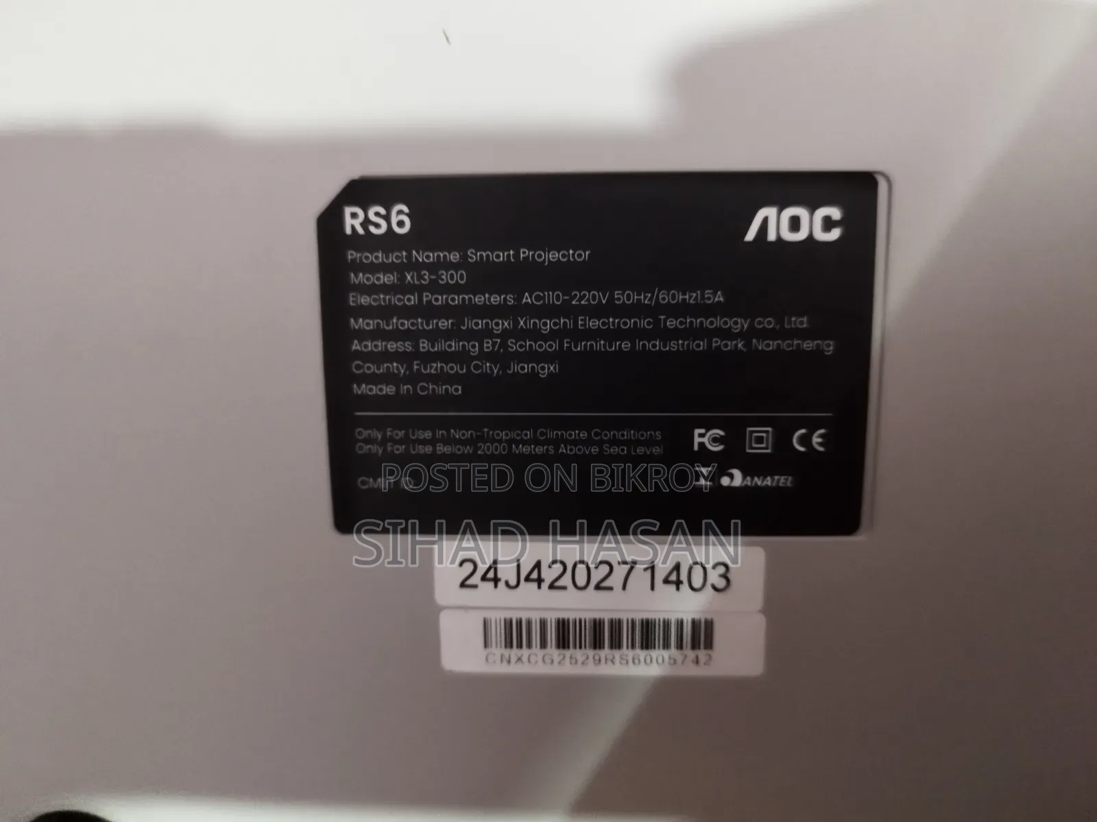 Aoc Rs6 Smart Projector /1080p With Electric Focus