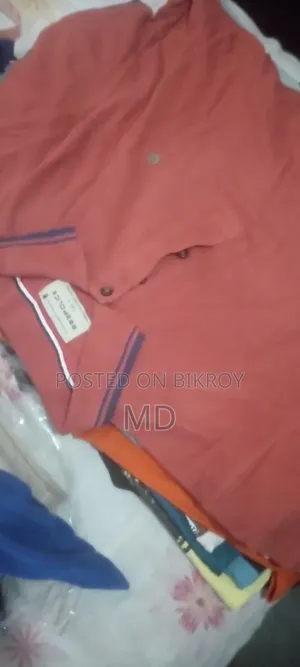 Shirts, pants, t-shirts available in various sizes