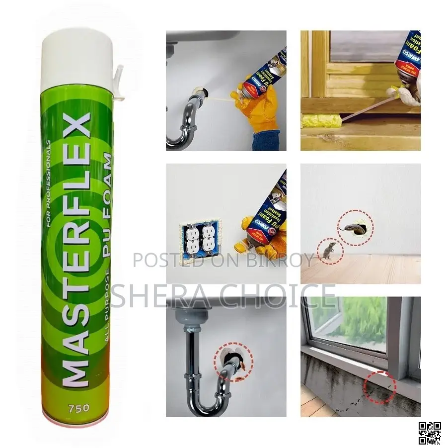 Masterflex PU Foam Spray 750 ml, Polyurethane Foam Expanding