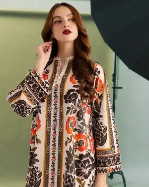 Elegant Digital Print Two-Piece