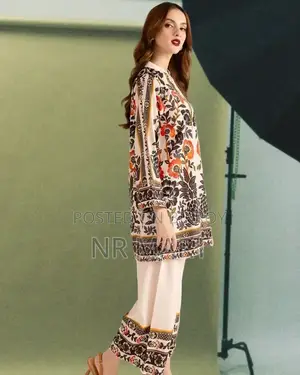 Elegant Digital Print Two-Piece