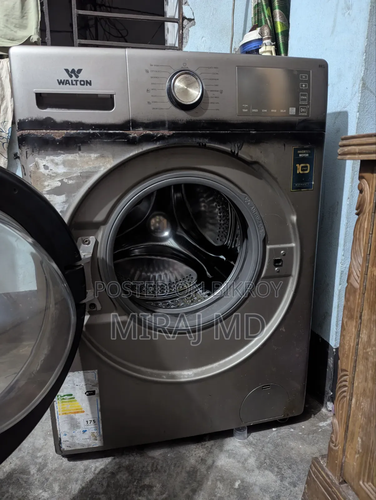 Walton 8kg Inverter Technology Front Load Washing Machine