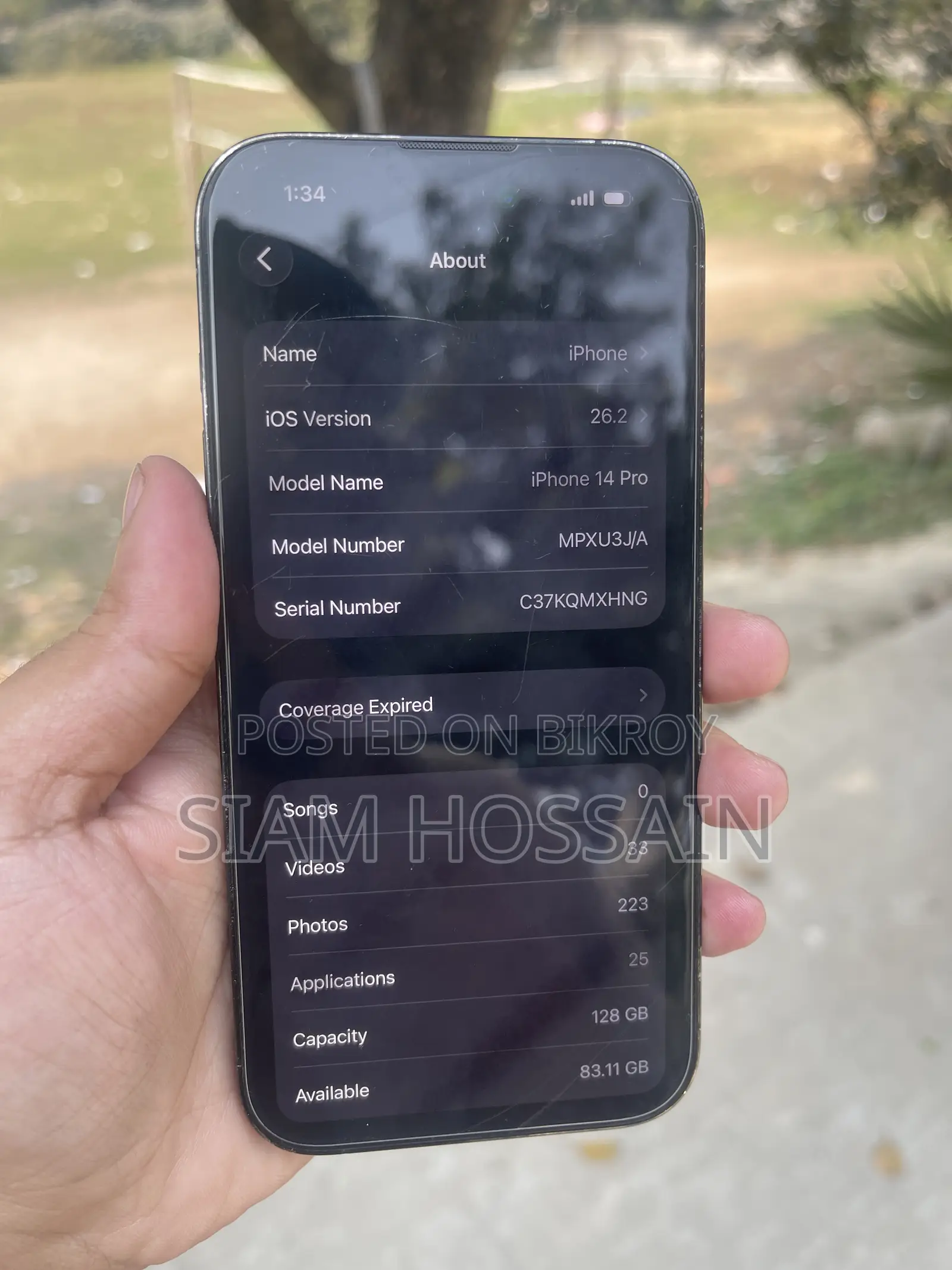 অ্যাপল আইফোন ১৪ প্রো ১২৮ জিবি ব্ল্যাক