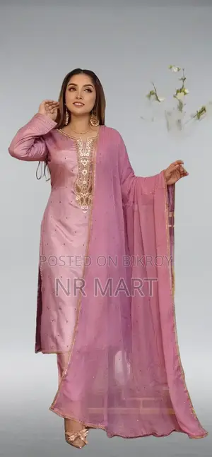 Elegant Design and Premium Finishing Embroidery Three-Piece