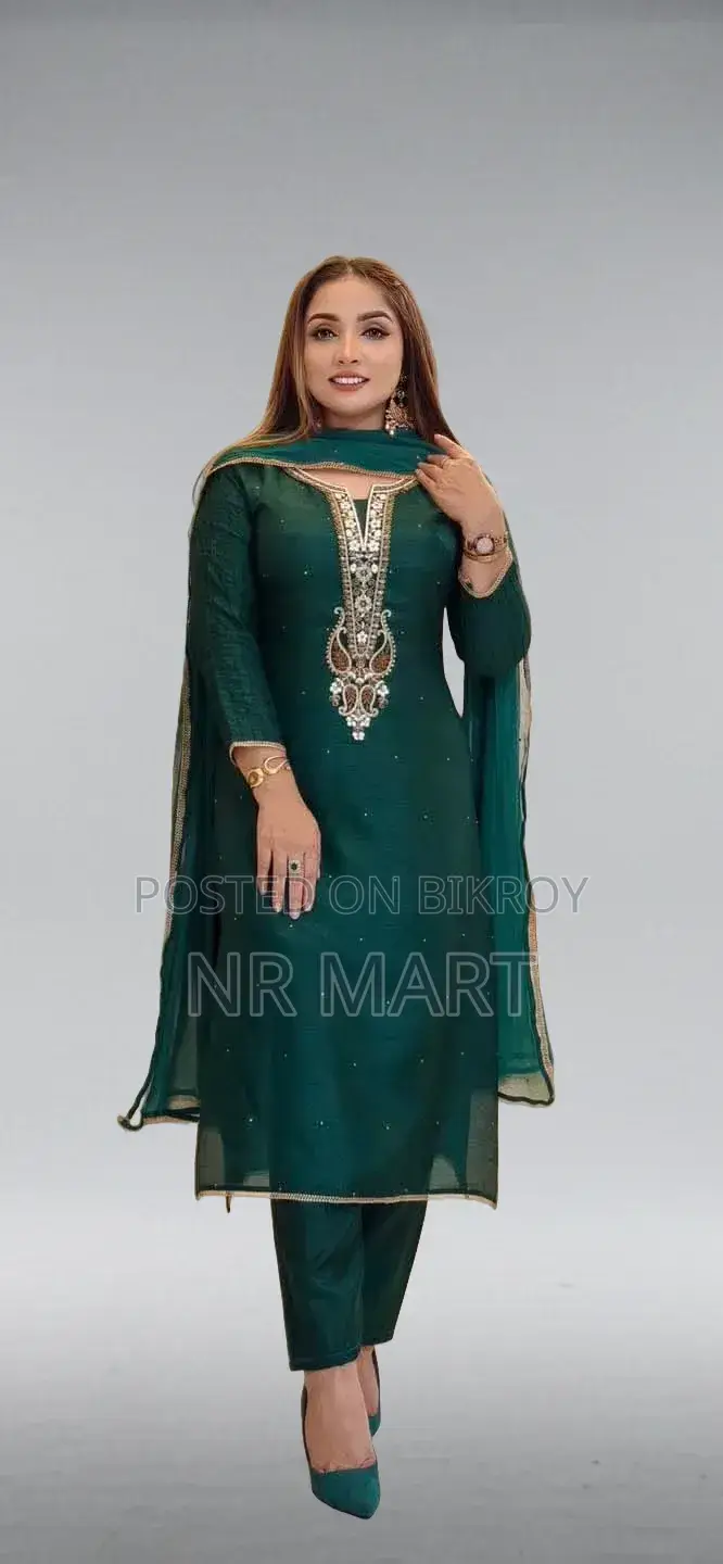 Elegant Design and Premium Finishing Embroidery Three-Piece