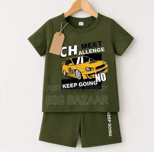 Kids Cotton T-Shirt Pant Set