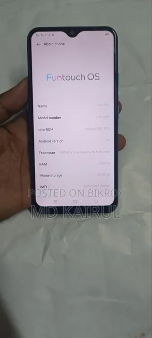 Vivo Y11 32 GB Blue