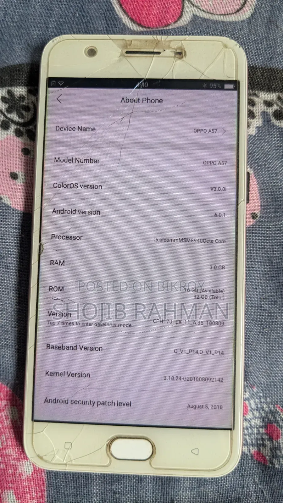 Oppo A57 32 GB Gold