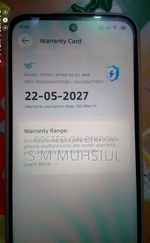 New Tecno Spark 50 128 GB Rose Gold