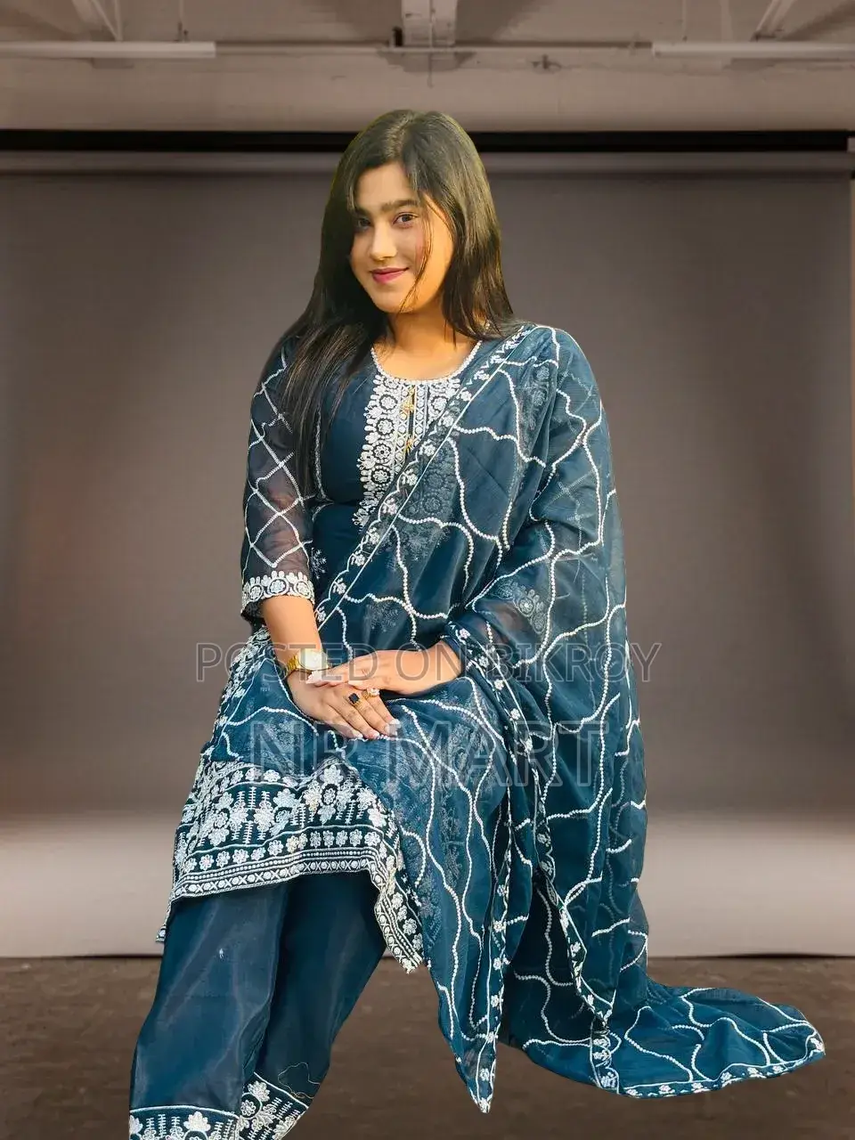 প্রিমিয়াম জর্জেট এমব্রয়ডারি ফোর-পিস
