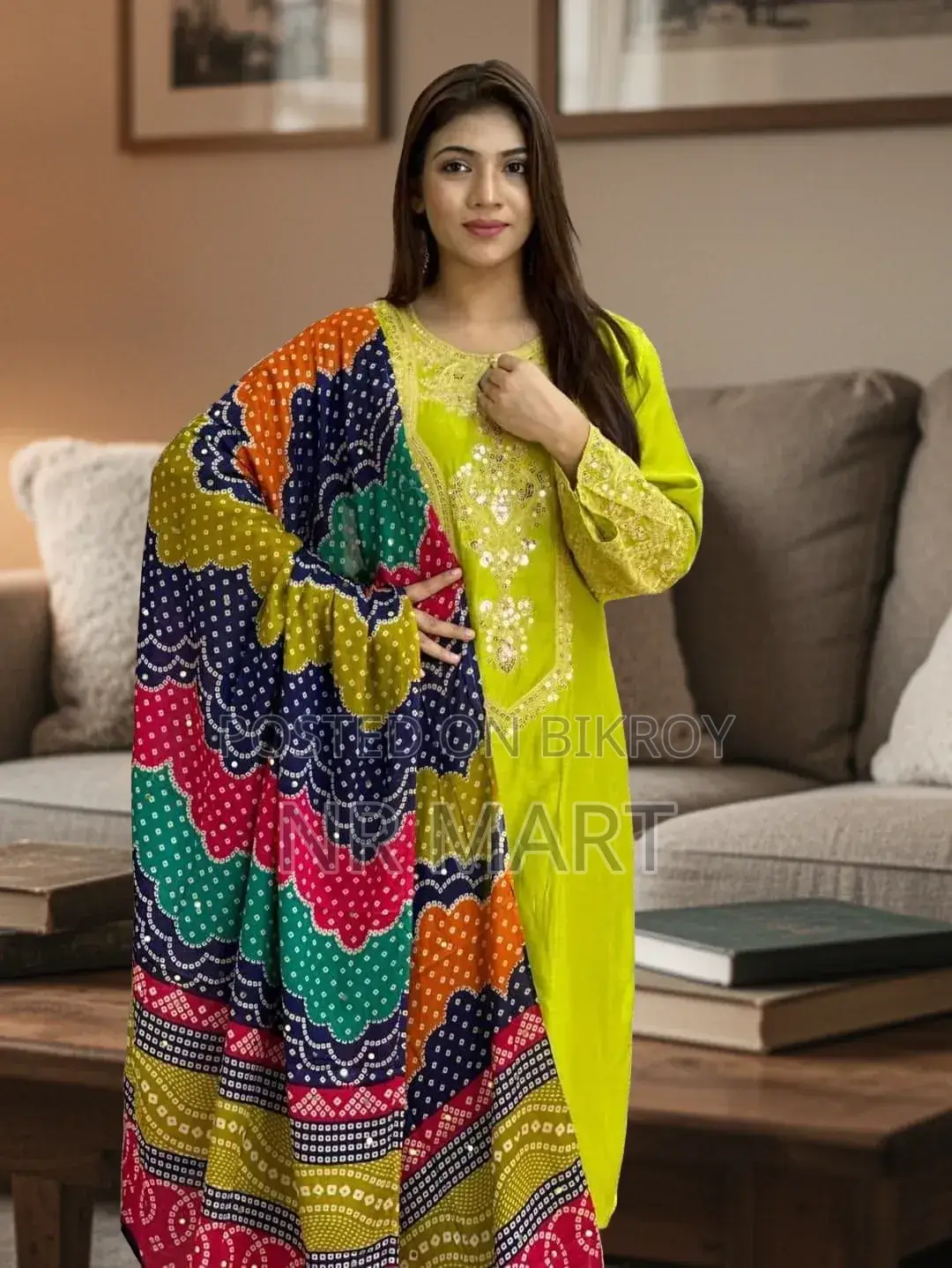 Premium Linen Sequence Three-Piece Set