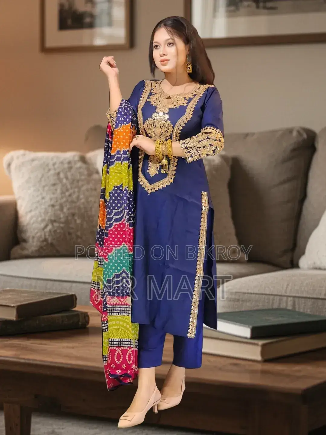 Premium Linen Sequence Three-Piece Set