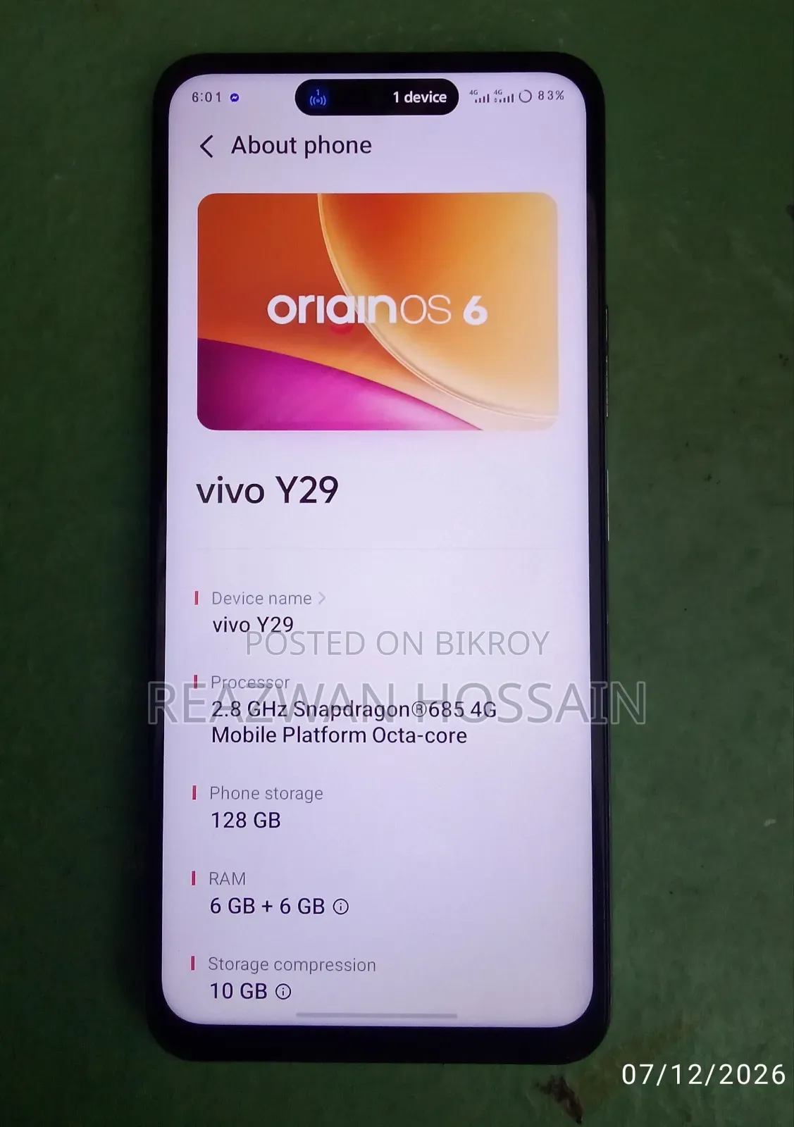 Vivo Y29 128 GB White