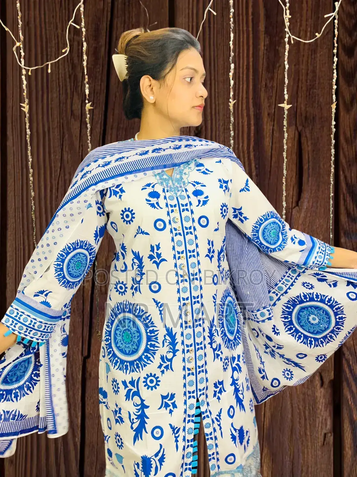 Premium Cotton Skin Print Three-Piece