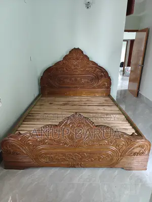 আকাশী কাঠের কিং সাইজ খাট ৬/৭ ফুট