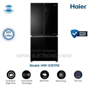 Haier 522 Liter French T-Door No Frost Refrigerator (Hrf-578tpb)