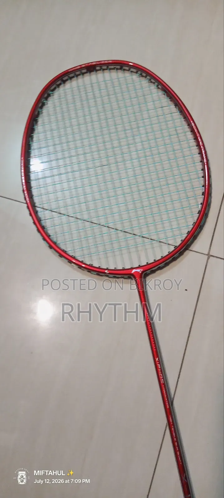 লাইনিং এক্স১ র‍্যাকেট মাত্র ১২০০