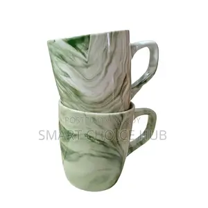 Premium Green White Marble Design Ceramic Coffee Mug