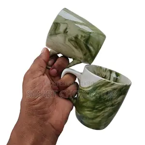 Premium Green White Marble Design Ceramic Coffee Mug